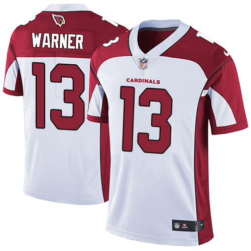 Nike Cardinals #13 Kurt Warner White Men's Stitched NFL Vapor Untouchable Limited Jersey - Click Image to Close